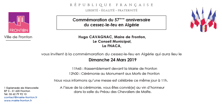 Invitation commémoration 24.03.2019