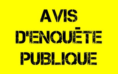 Avis d&rsquo;enquête publique