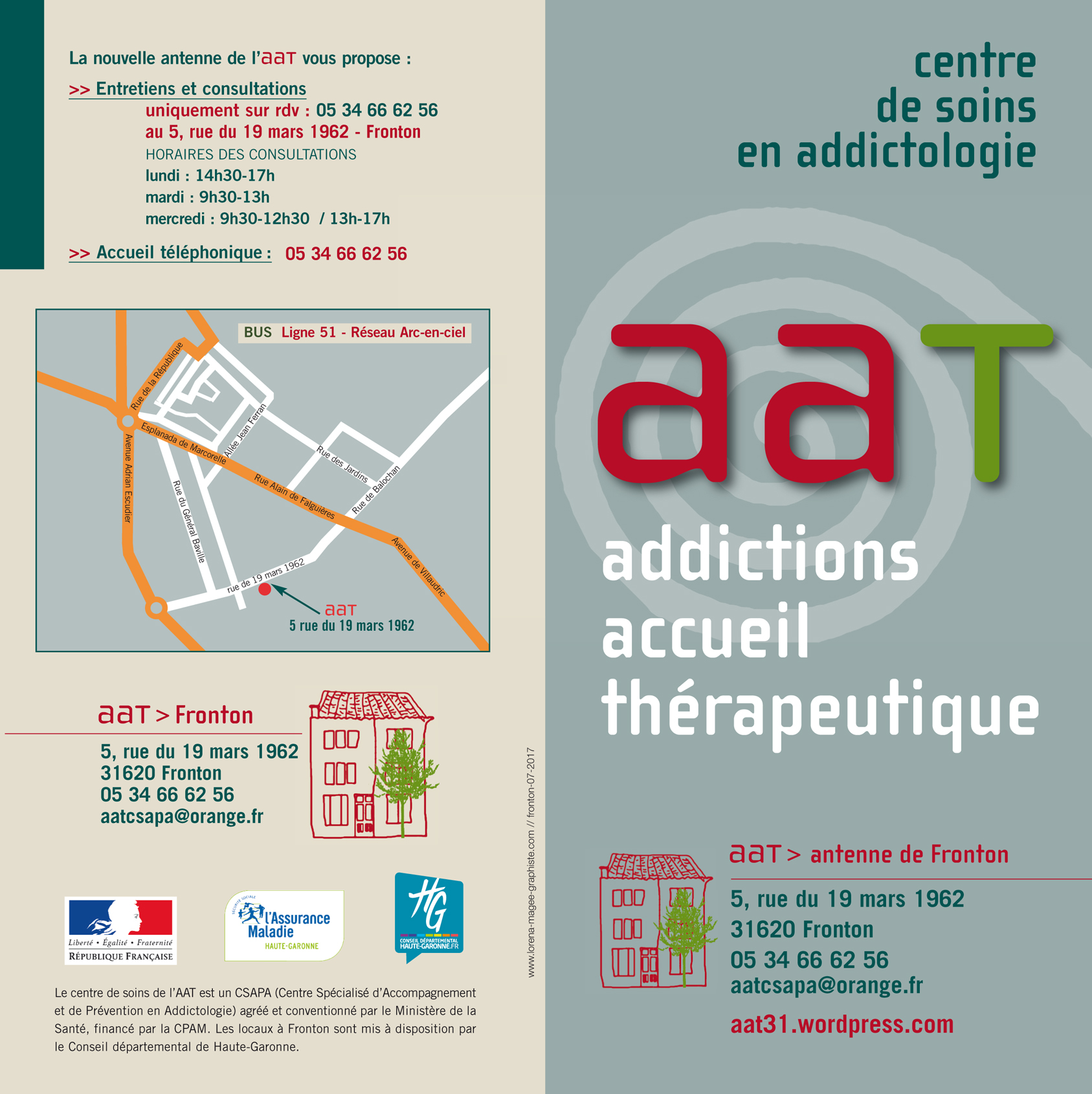 Un centre de soins en Addictologie à Fronton – AAT (Addictions Accueil Thérapeutique) 