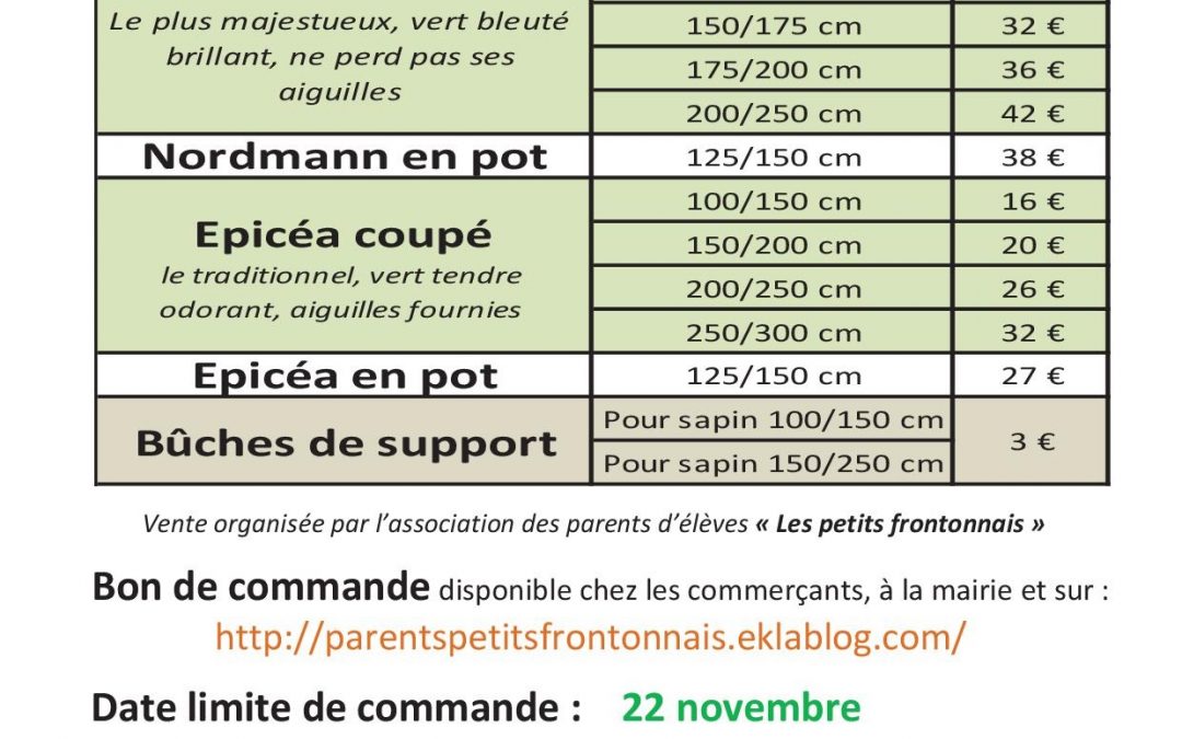 Les sapins de Noël, il faut y penser déjà !