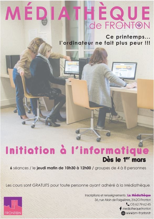 Affiche Médiathèque Informatique Petit