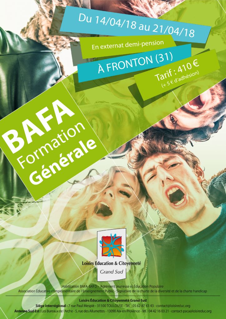 Affiche BAFA Fronton 2018