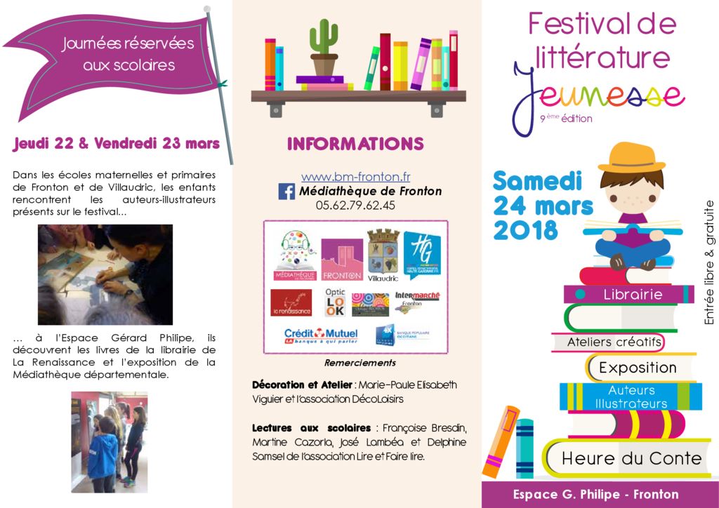 Dépliant Festival Des enfants et des livres 2018 version finale