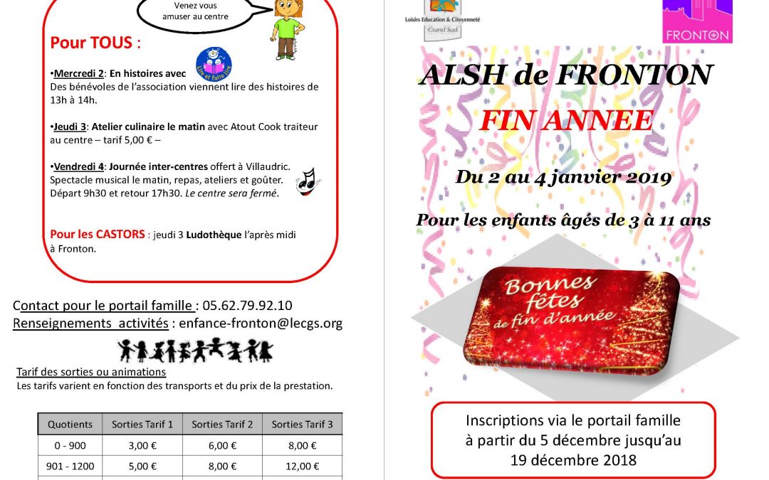 Vacances à l’ALSH !!!