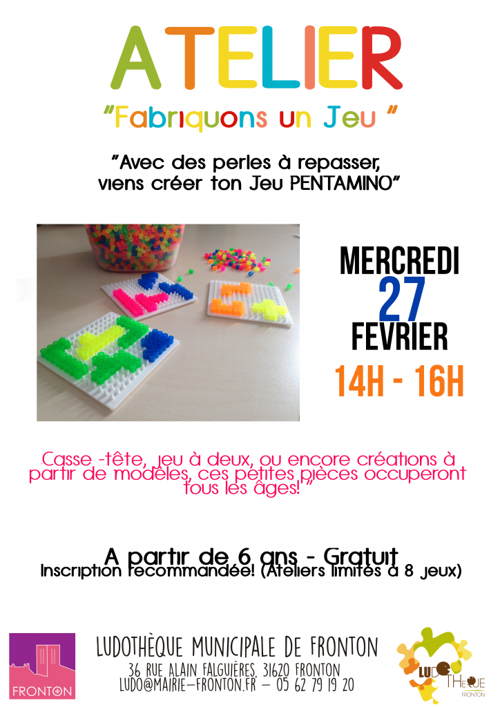 Atelier Jeu PENTAMINO Ville de Fronton
