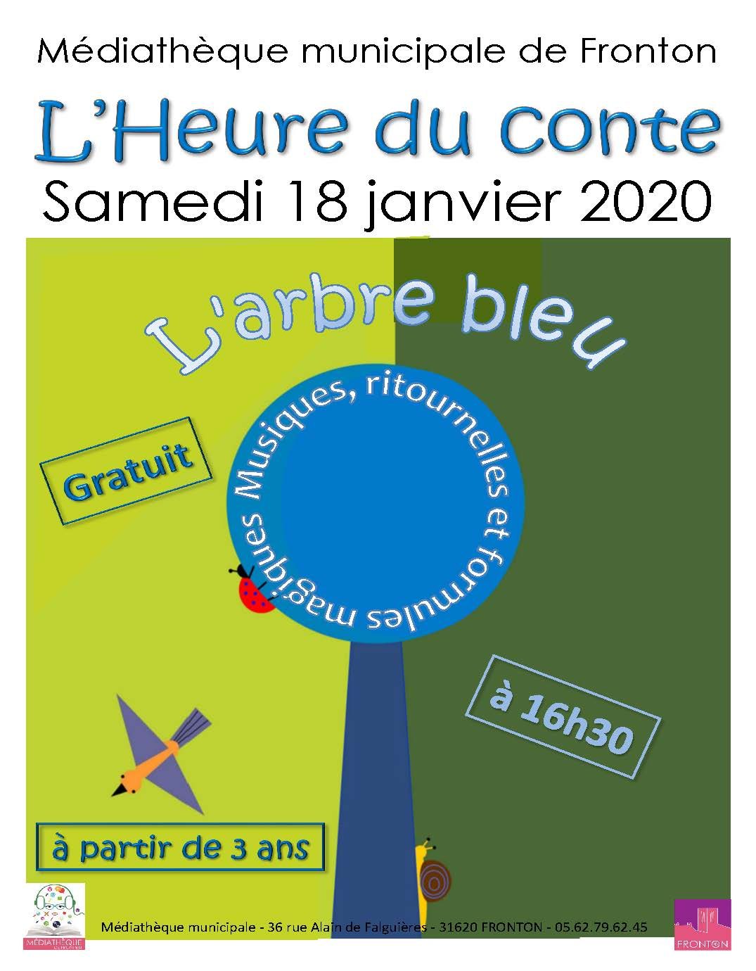 01182020 Heure du Conte L’arbre bleu