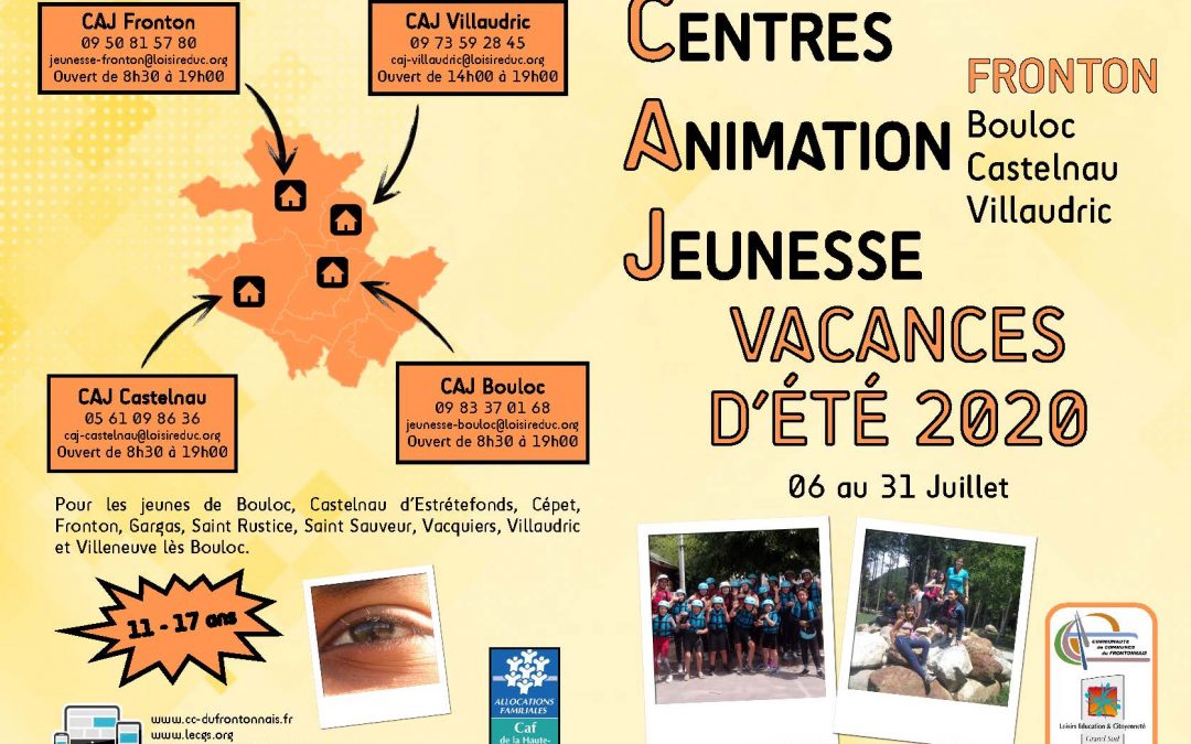 Vacances d’été au Centre d’Animation Jeunesse