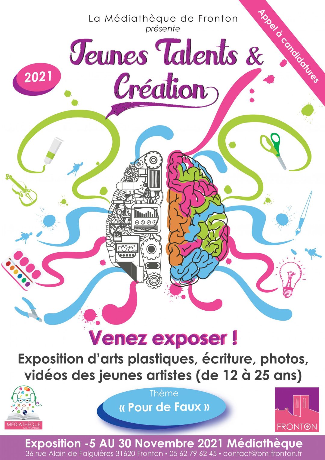Affiche Jeunes Talents et Création_2021 Appel à candidatures