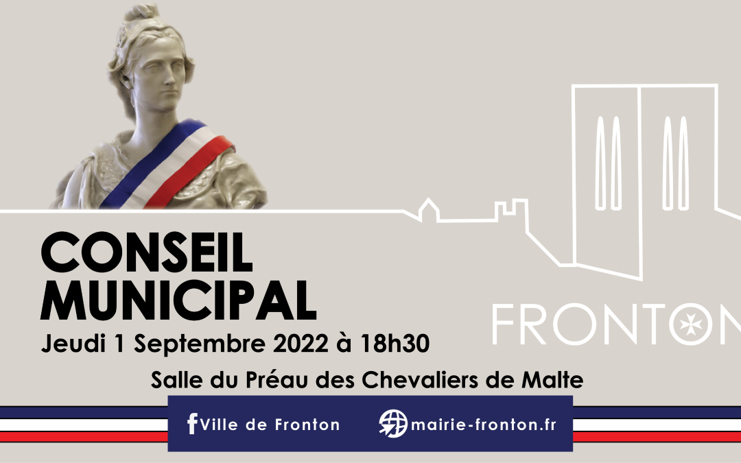 Conseil municipal du 1 septembre 2022