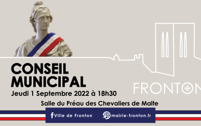 Conseil municipal du 1 septembre 2022