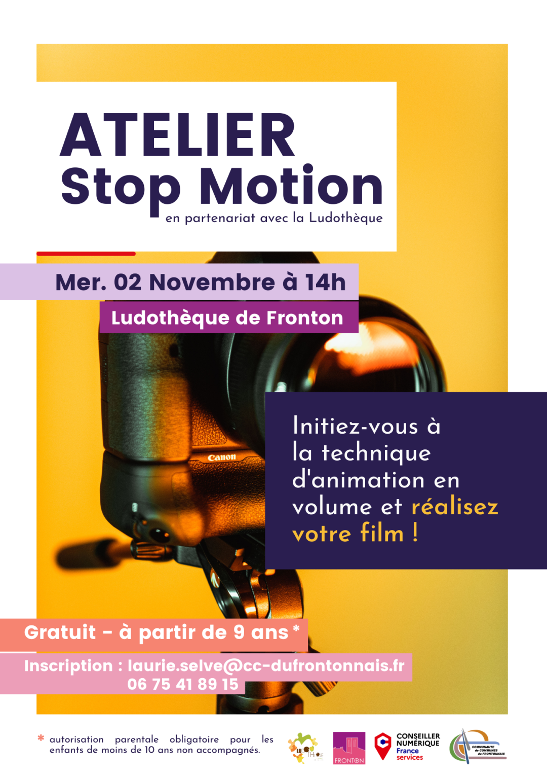 Atelier Numérique Stop Motion A4 Fronton