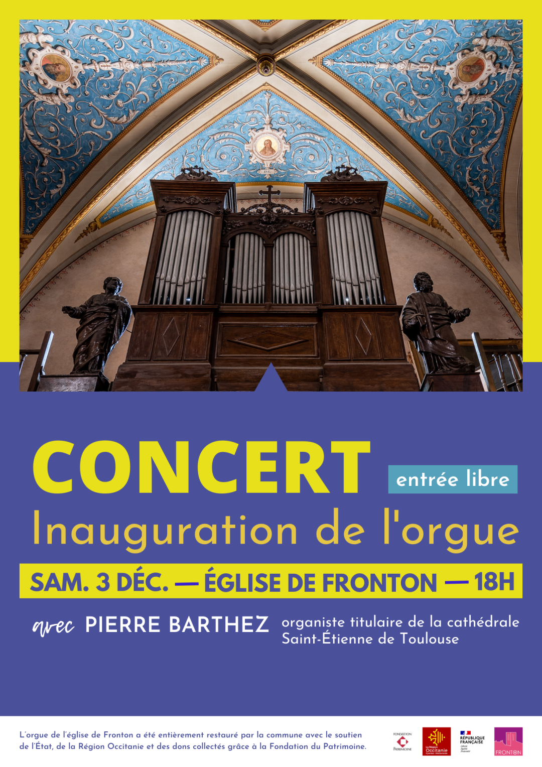 Concert Inauguration Orgue 03.12.22