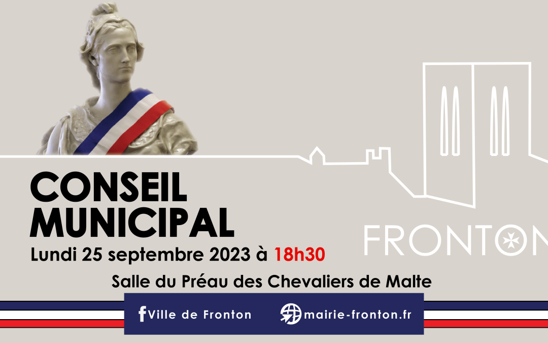 Séance du conseil municipal du 25 septembre 2023