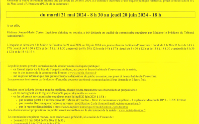 AVIS D’ENQUÊTE PUBLIQUE