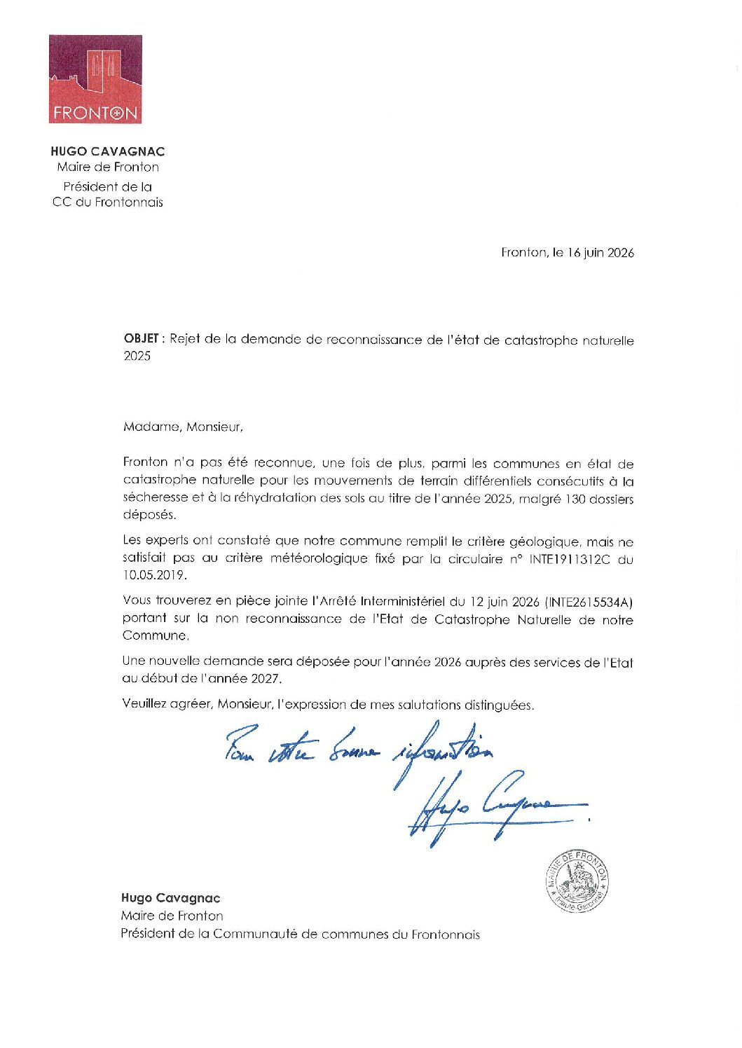20260623 Courrier non-reconnaissance catnat