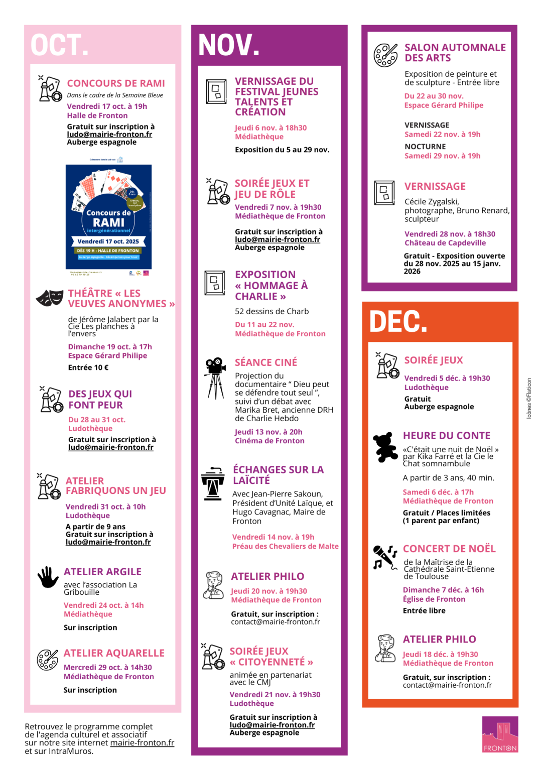2025-3 Agenda culturel Sept Dec Fronton V3 1