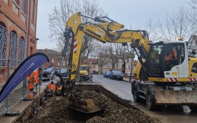 Une tranchée de Stockholm en centre-ville