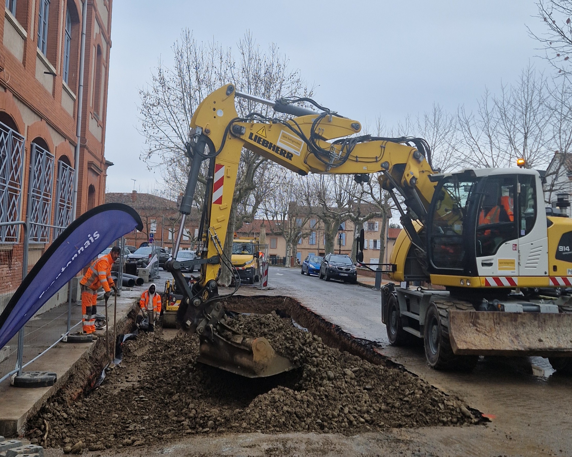 Une tranchée de Stockholm en centre-ville